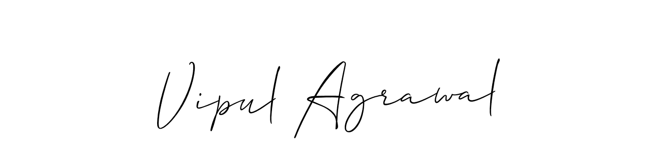 The best way (Allison_Script) to make a short signature is to pick only two or three words in your name. The name Vipul Agrawal include a total of six letters. For converting this name. Vipul Agrawal signature style 2 images and pictures png