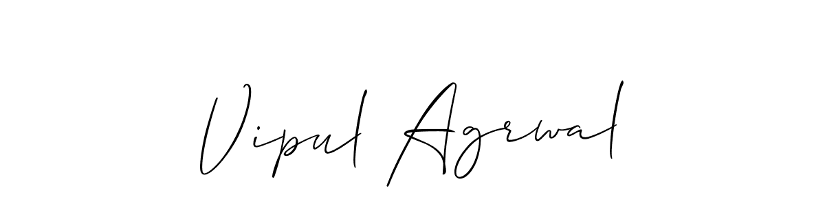 Also we have Vipul Agrwal name is the best signature style. Create professional handwritten signature collection using Allison_Script autograph style. Vipul Agrwal signature style 2 images and pictures png
