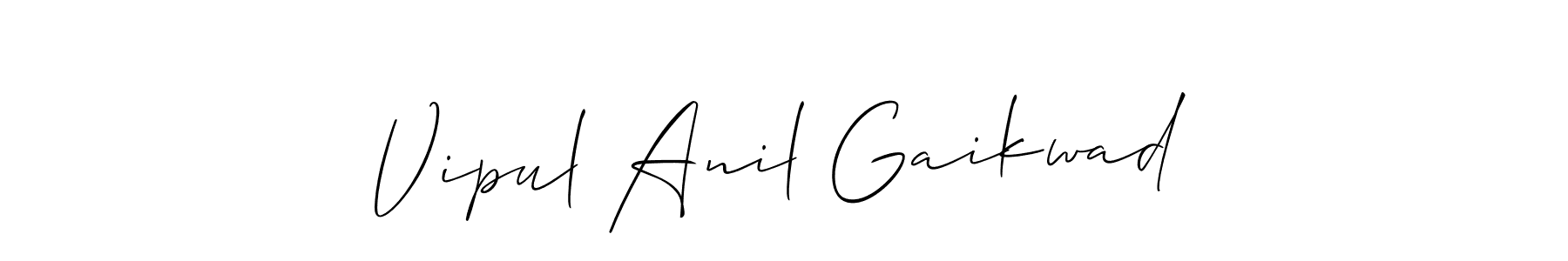 Create a beautiful signature design for name Vipul Anil Gaikwad. With this signature (Allison_Script) fonts, you can make a handwritten signature for free. Vipul Anil Gaikwad signature style 2 images and pictures png