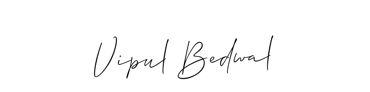 It looks lik you need a new signature style for name Vipul Bedwal. Design unique handwritten (Allison_Script) signature with our free signature maker in just a few clicks. Vipul Bedwal signature style 2 images and pictures png