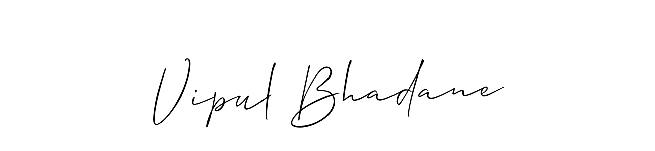 This is the best signature style for the Vipul Bhadane name. Also you like these signature font (Allison_Script). Mix name signature. Vipul Bhadane signature style 2 images and pictures png