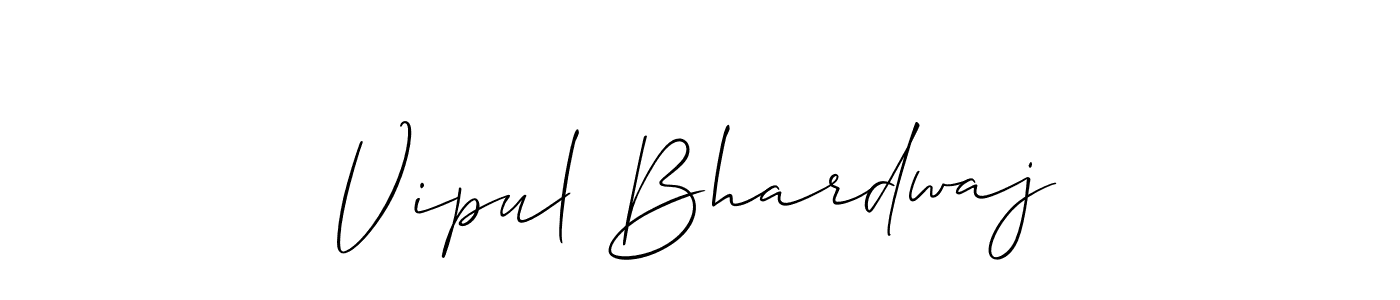 You should practise on your own different ways (Allison_Script) to write your name (Vipul Bhardwaj) in signature. don't let someone else do it for you. Vipul Bhardwaj signature style 2 images and pictures png