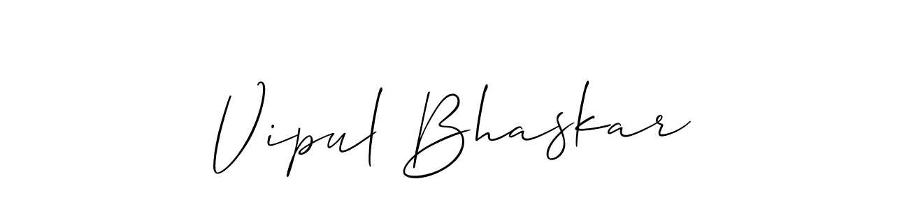 How to make Vipul Bhaskar signature? Allison_Script is a professional autograph style. Create handwritten signature for Vipul Bhaskar name. Vipul Bhaskar signature style 2 images and pictures png