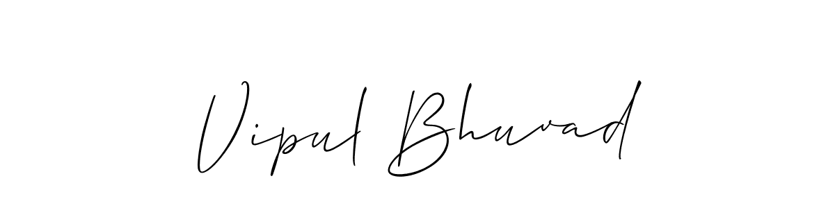 It looks lik you need a new signature style for name Vipul Bhuvad. Design unique handwritten (Allison_Script) signature with our free signature maker in just a few clicks. Vipul Bhuvad signature style 2 images and pictures png