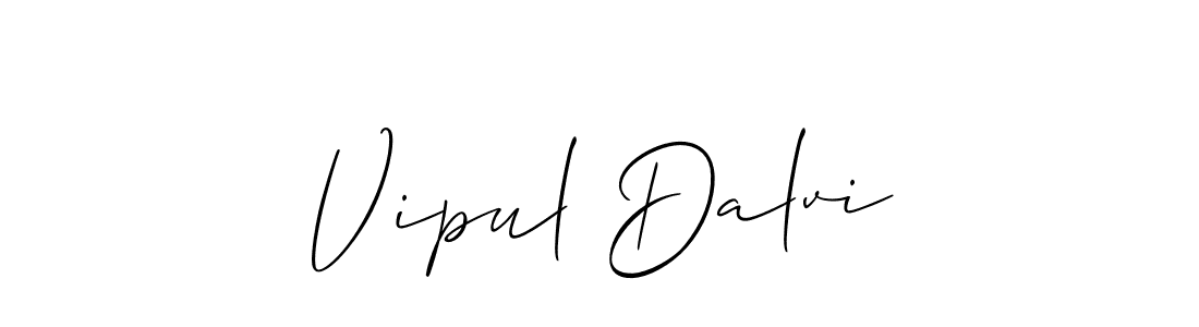 if you are searching for the best signature style for your name Vipul Dalvi. so please give up your signature search. here we have designed multiple signature styles  using Allison_Script. Vipul Dalvi signature style 2 images and pictures png