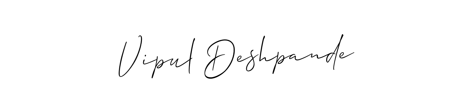 Vipul Deshpande stylish signature style. Best Handwritten Sign (Allison_Script) for my name. Handwritten Signature Collection Ideas for my name Vipul Deshpande. Vipul Deshpande signature style 2 images and pictures png
