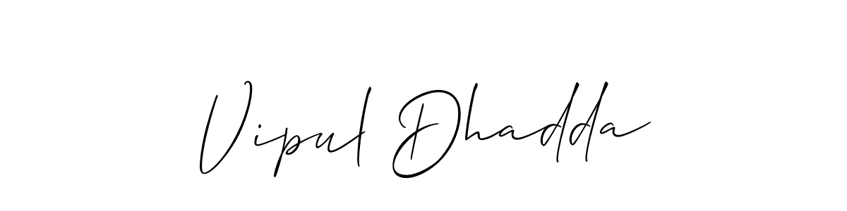 You can use this online signature creator to create a handwritten signature for the name Vipul Dhadda. This is the best online autograph maker. Vipul Dhadda signature style 2 images and pictures png