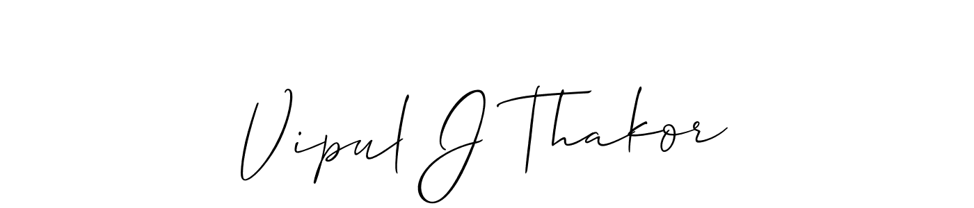 Design your own signature with our free online signature maker. With this signature software, you can create a handwritten (Allison_Script) signature for name Vipul J Thakor. Vipul J Thakor signature style 2 images and pictures png