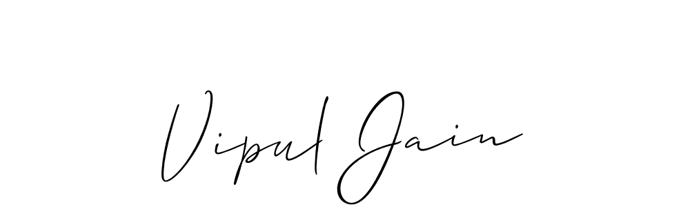 Design your own signature with our free online signature maker. With this signature software, you can create a handwritten (Allison_Script) signature for name Vipul Jain. Vipul Jain signature style 2 images and pictures png