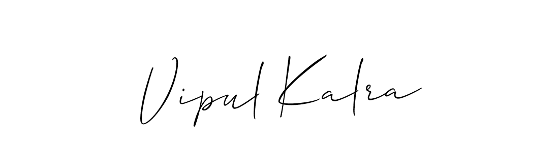 if you are searching for the best signature style for your name Vipul Kalra. so please give up your signature search. here we have designed multiple signature styles  using Allison_Script. Vipul Kalra signature style 2 images and pictures png