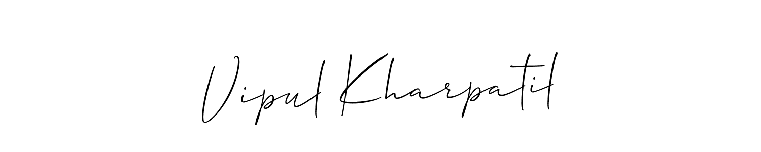 You should practise on your own different ways (Allison_Script) to write your name (Vipul Kharpatil) in signature. don't let someone else do it for you. Vipul Kharpatil signature style 2 images and pictures png