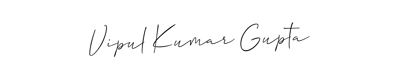 You should practise on your own different ways (Allison_Script) to write your name (Vipul Kumar Gupta) in signature. don't let someone else do it for you. Vipul Kumar Gupta signature style 2 images and pictures png