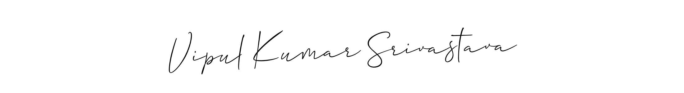 Make a beautiful signature design for name Vipul Kumar Srivastava. With this signature (Allison_Script) style, you can create a handwritten signature for free. Vipul Kumar Srivastava signature style 2 images and pictures png
