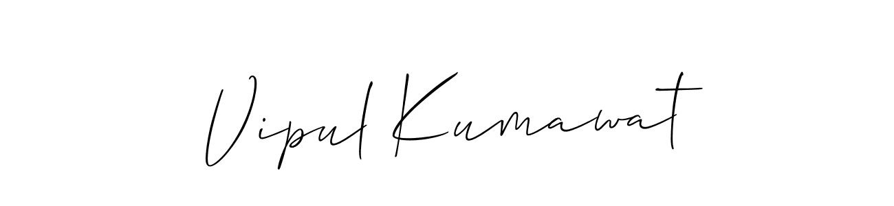 Design your own signature with our free online signature maker. With this signature software, you can create a handwritten (Allison_Script) signature for name Vipul Kumawat. Vipul Kumawat signature style 2 images and pictures png