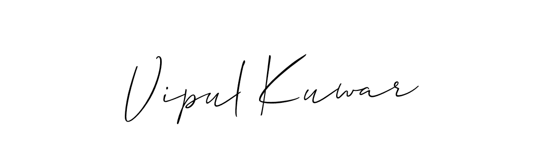 Also You can easily find your signature by using the search form. We will create Vipul Kuwar name handwritten signature images for you free of cost using Allison_Script sign style. Vipul Kuwar signature style 2 images and pictures png