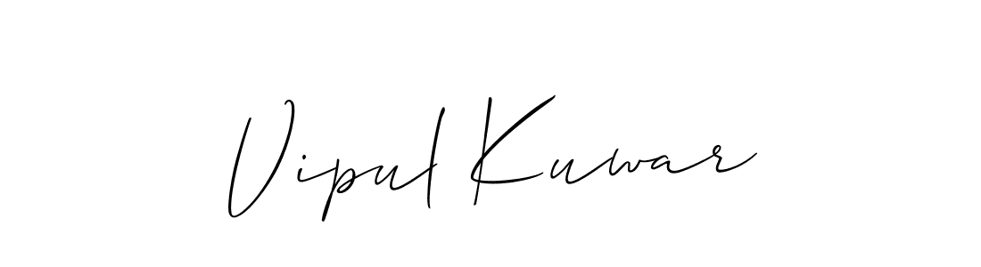 Also You can easily find your signature by using the search form. We will create Vipul Kuwar name handwritten signature images for you free of cost using Allison_Script sign style. Vipul Kuwar signature style 2 images and pictures png