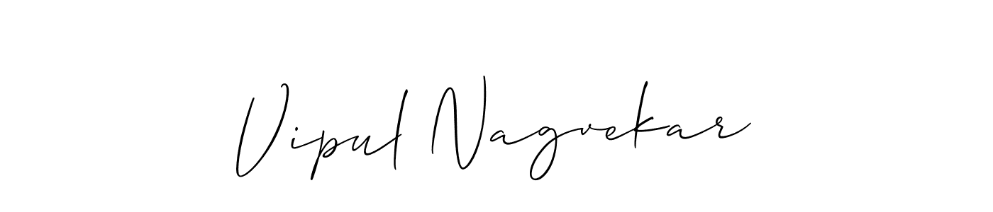 Use a signature maker to create a handwritten signature online. With this signature software, you can design (Allison_Script) your own signature for name Vipul Nagvekar. Vipul Nagvekar signature style 2 images and pictures png