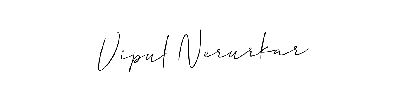 Use a signature maker to create a handwritten signature online. With this signature software, you can design (Allison_Script) your own signature for name Vipul Nerurkar. Vipul Nerurkar signature style 2 images and pictures png