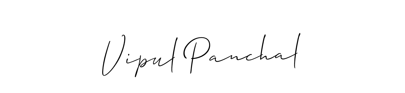 Also You can easily find your signature by using the search form. We will create Vipul Panchal name handwritten signature images for you free of cost using Allison_Script sign style. Vipul Panchal signature style 2 images and pictures png