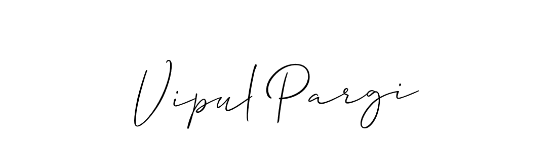 Vipul Pargi stylish signature style. Best Handwritten Sign (Allison_Script) for my name. Handwritten Signature Collection Ideas for my name Vipul Pargi. Vipul Pargi signature style 2 images and pictures png