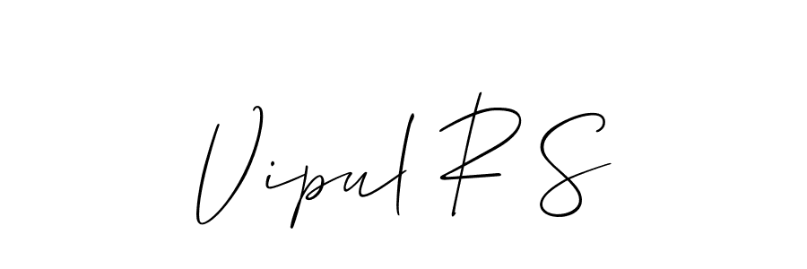 Allison_Script is a professional signature style that is perfect for those who want to add a touch of class to their signature. It is also a great choice for those who want to make their signature more unique. Get Vipul R S name to fancy signature for free. Vipul R S signature style 2 images and pictures png