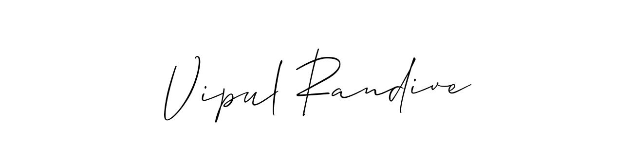 Vipul Randive stylish signature style. Best Handwritten Sign (Allison_Script) for my name. Handwritten Signature Collection Ideas for my name Vipul Randive. Vipul Randive signature style 2 images and pictures png