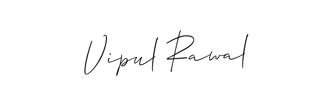 Make a beautiful signature design for name Vipul Rawal. With this signature (Allison_Script) style, you can create a handwritten signature for free. Vipul Rawal signature style 2 images and pictures png