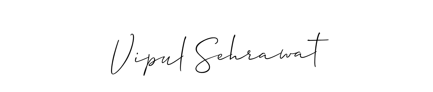 Allison_Script is a professional signature style that is perfect for those who want to add a touch of class to their signature. It is also a great choice for those who want to make their signature more unique. Get Vipul Sehrawat name to fancy signature for free. Vipul Sehrawat signature style 2 images and pictures png