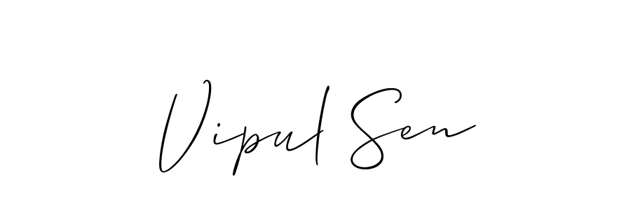 Make a short Vipul Sen signature style. Manage your documents anywhere anytime using Allison_Script. Create and add eSignatures, submit forms, share and send files easily. Vipul Sen signature style 2 images and pictures png