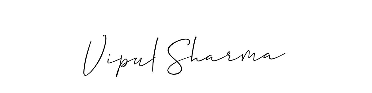 This is the best signature style for the Vipul Sharma name. Also you like these signature font (Allison_Script). Mix name signature. Vipul Sharma signature style 2 images and pictures png