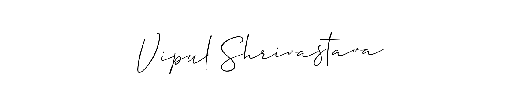 if you are searching for the best signature style for your name Vipul Shrivastava. so please give up your signature search. here we have designed multiple signature styles  using Allison_Script. Vipul Shrivastava signature style 2 images and pictures png