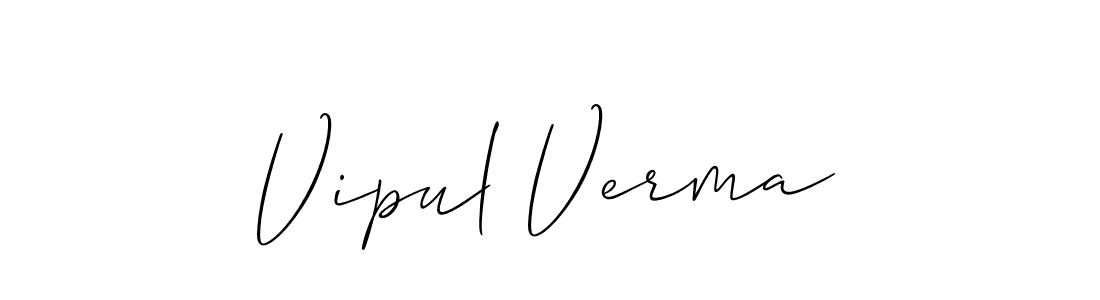 How to Draw Vipul Verma signature style? Allison_Script is a latest design signature styles for name Vipul Verma. Vipul Verma signature style 2 images and pictures png