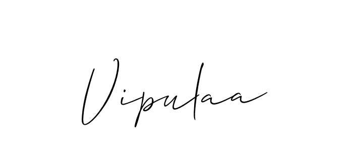 Make a beautiful signature design for name Vipulaa. With this signature (Allison_Script) style, you can create a handwritten signature for free. Vipulaa signature style 2 images and pictures png