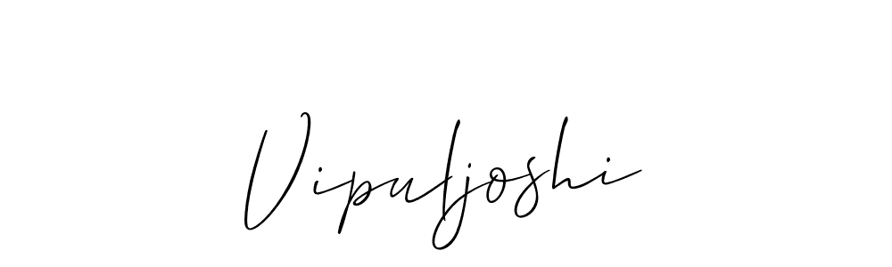 How to make Vipuljoshi signature? Allison_Script is a professional autograph style. Create handwritten signature for Vipuljoshi name. Vipuljoshi signature style 2 images and pictures png