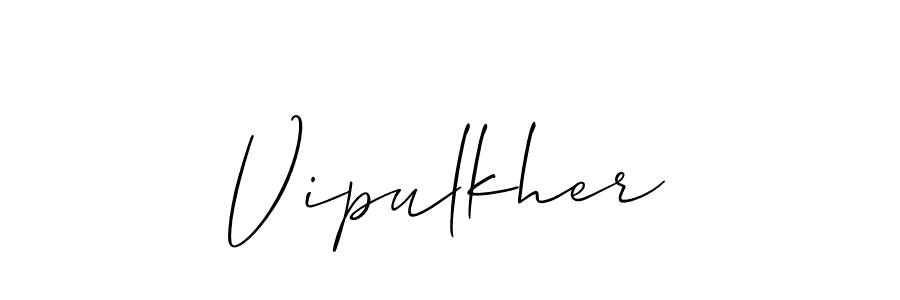 You should practise on your own different ways (Allison_Script) to write your name (Vipulkher) in signature. don't let someone else do it for you. Vipulkher signature style 2 images and pictures png