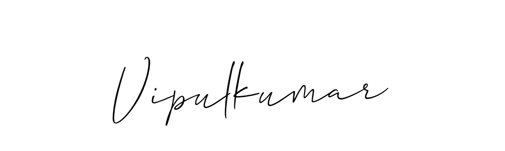 Use a signature maker to create a handwritten signature online. With this signature software, you can design (Allison_Script) your own signature for name Vipulkumar. Vipulkumar signature style 2 images and pictures png