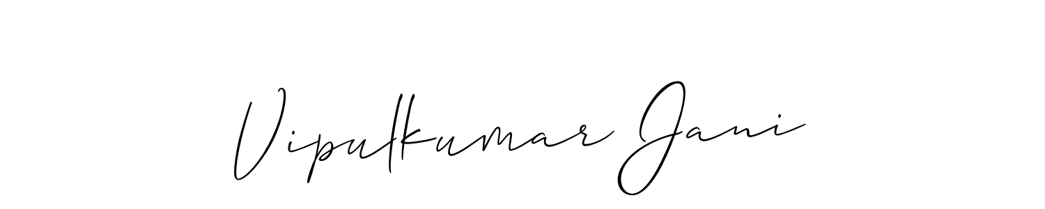 Design your own signature with our free online signature maker. With this signature software, you can create a handwritten (Allison_Script) signature for name Vipulkumar Jani. Vipulkumar Jani signature style 2 images and pictures png