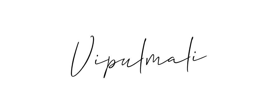 Make a beautiful signature design for name Vipulmali. With this signature (Allison_Script) style, you can create a handwritten signature for free. Vipulmali signature style 2 images and pictures png