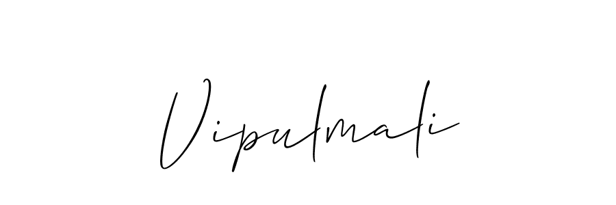 Make a beautiful signature design for name Vipulmali. With this signature (Allison_Script) style, you can create a handwritten signature for free. Vipulmali signature style 2 images and pictures png