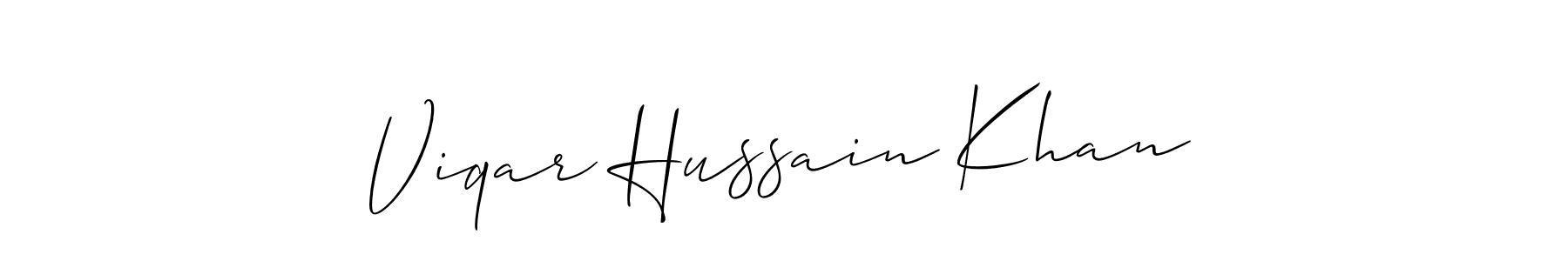 Make a beautiful signature design for name Viqar Hussain Khan. Use this online signature maker to create a handwritten signature for free. Viqar Hussain Khan signature style 2 images and pictures png