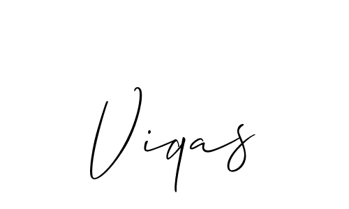 Best and Professional Signature Style for Viqas. Allison_Script Best Signature Style Collection. Viqas signature style 2 images and pictures png