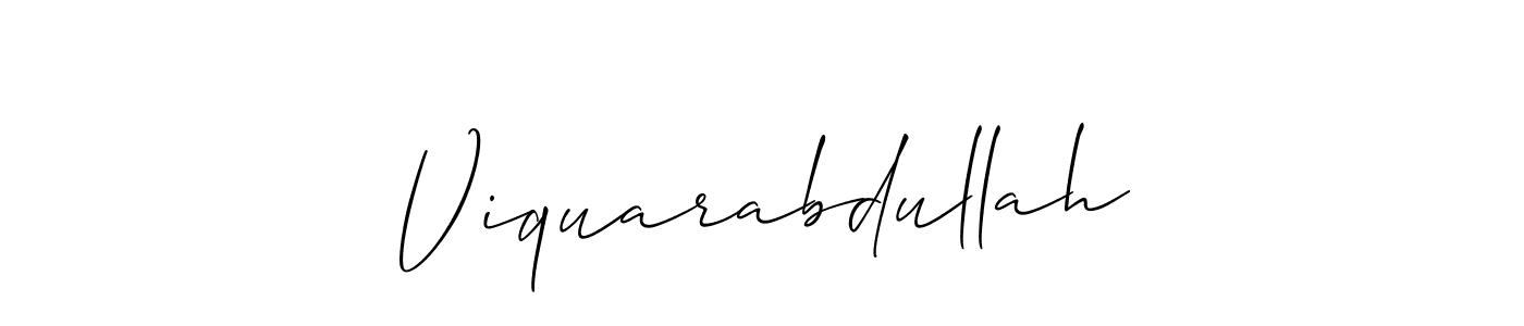 Also we have Viquarabdullah name is the best signature style. Create professional handwritten signature collection using Allison_Script autograph style. Viquarabdullah signature style 2 images and pictures png