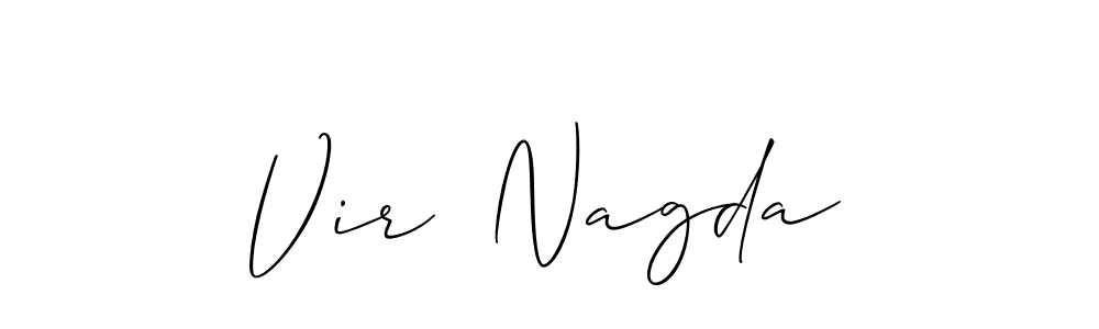Design your own signature with our free online signature maker. With this signature software, you can create a handwritten (Allison_Script) signature for name Vir  Nagda. Vir  Nagda signature style 2 images and pictures png