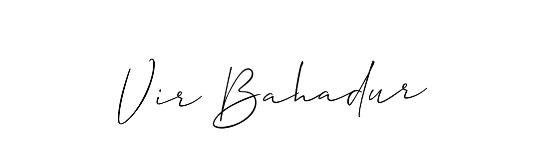 Make a beautiful signature design for name Vir Bahadur. With this signature (Allison_Script) style, you can create a handwritten signature for free. Vir Bahadur signature style 2 images and pictures png