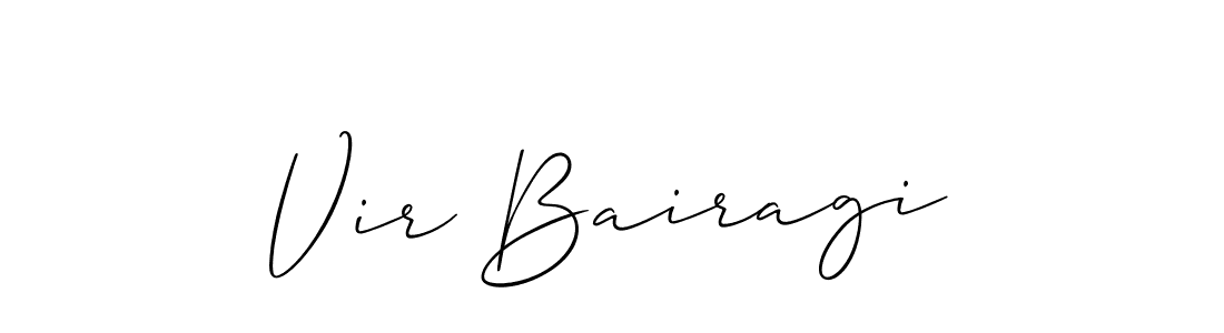 How to make Vir Bairagi name signature. Use Allison_Script style for creating short signs online. This is the latest handwritten sign. Vir Bairagi signature style 2 images and pictures png