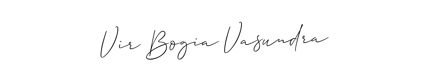 Once you've used our free online signature maker to create your best signature Allison_Script style, it's time to enjoy all of the benefits that Vir Bogia Vasundra name signing documents. Vir Bogia Vasundra signature style 2 images and pictures png