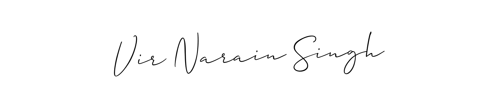Also we have Vir Narain Singh name is the best signature style. Create professional handwritten signature collection using Allison_Script autograph style. Vir Narain Singh signature style 2 images and pictures png