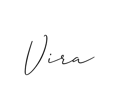 Design your own signature with our free online signature maker. With this signature software, you can create a handwritten (Allison_Script) signature for name Vira. Vira signature style 2 images and pictures png