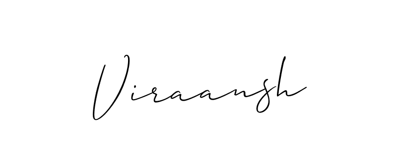The best way (Allison_Script) to make a short signature is to pick only two or three words in your name. The name Viraansh include a total of six letters. For converting this name. Viraansh signature style 2 images and pictures png