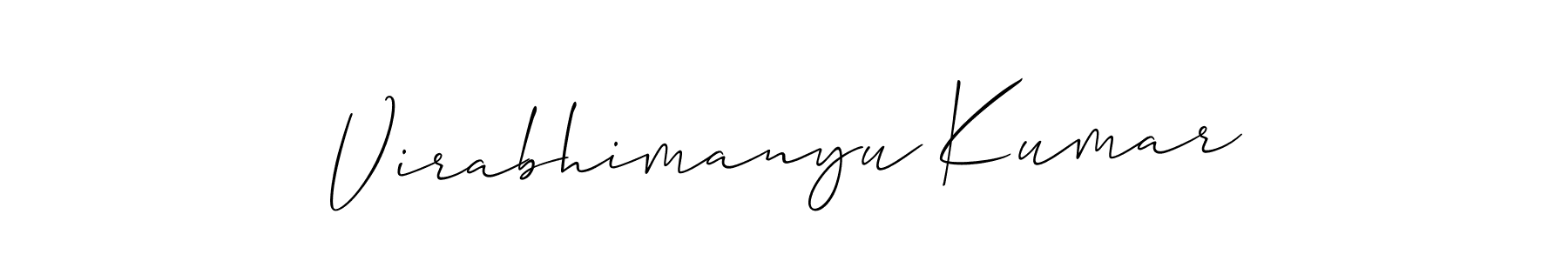Create a beautiful signature design for name Virabhimanyu Kumar. With this signature (Allison_Script) fonts, you can make a handwritten signature for free. Virabhimanyu Kumar signature style 2 images and pictures png